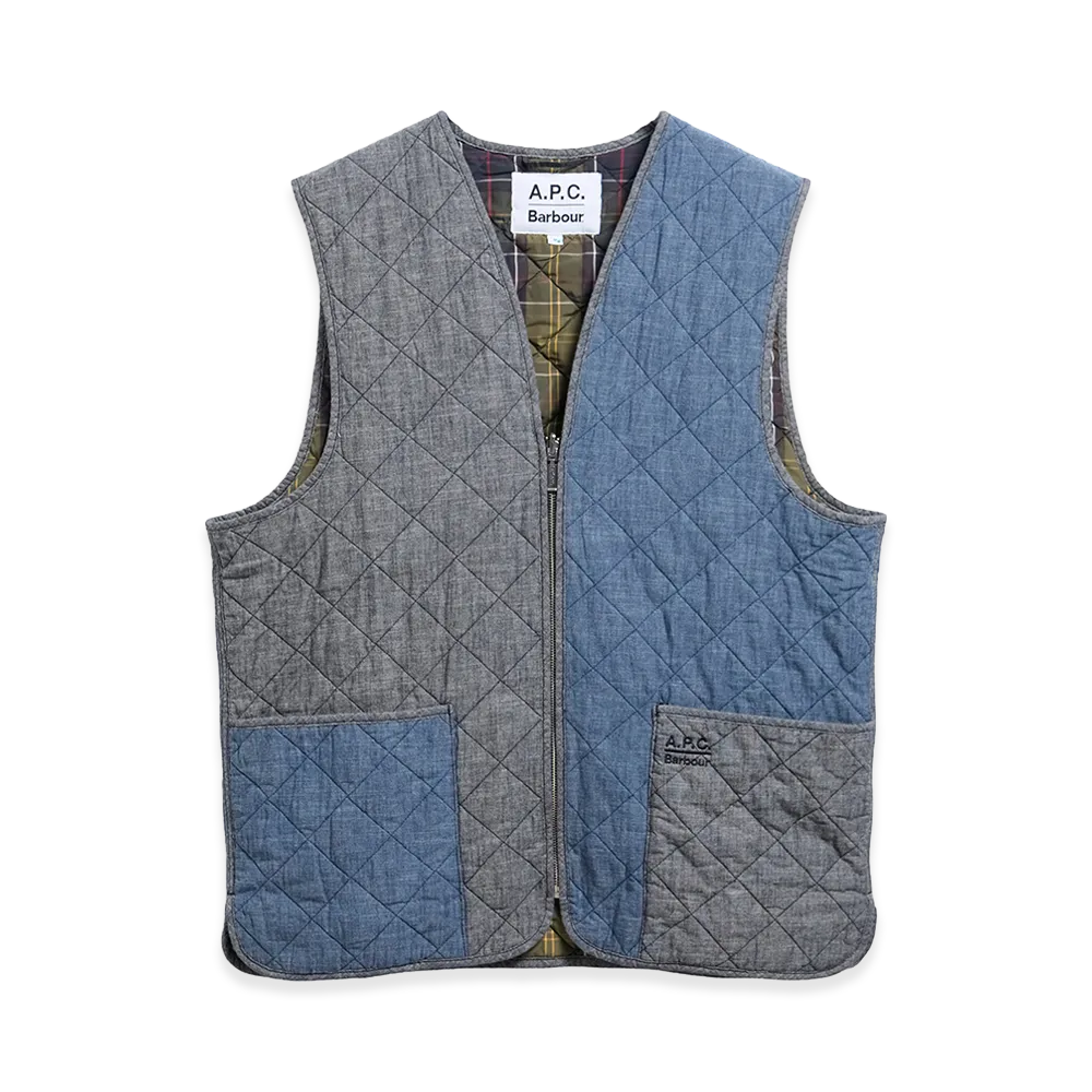 A.P.C. x Barbour Quilted Liner "Blue"