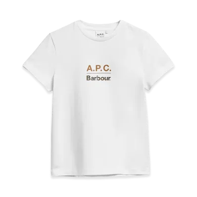 A.P.C. x Barbour Women's Front Logo T-Shirt "White"