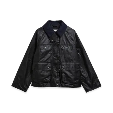 A.P.C. x Barbour Women's Spey Wax Jacket "Navy"