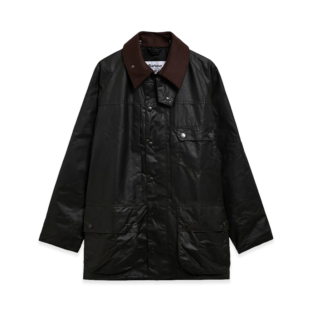 A.P.C. x Barbour Beaufort Wax Jacket "Green"