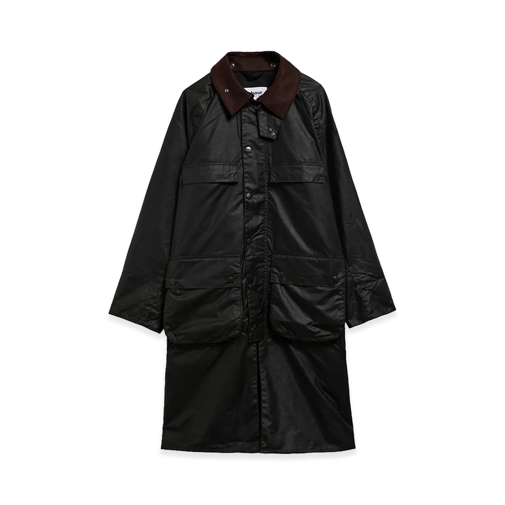 A.P.C. x Barbour Bedale Sugarlump Long Wax Jacket "Green"