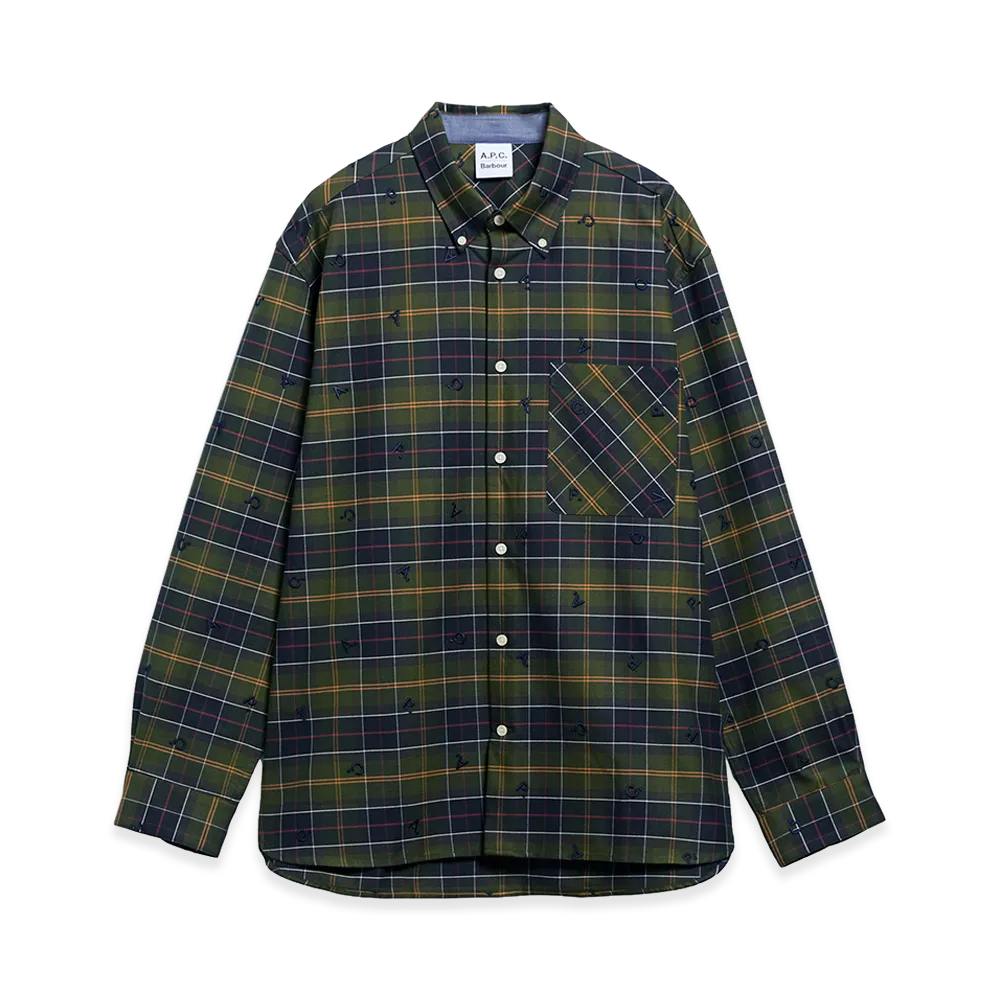 A.P.C. x Barbour Tartan Shirt "Green"