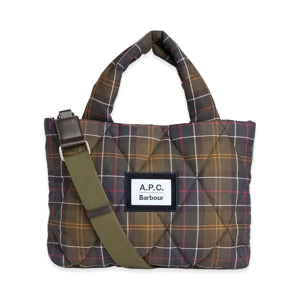 A.P.C. x Barbour Women's Quilted Crossbody Bag "Green"