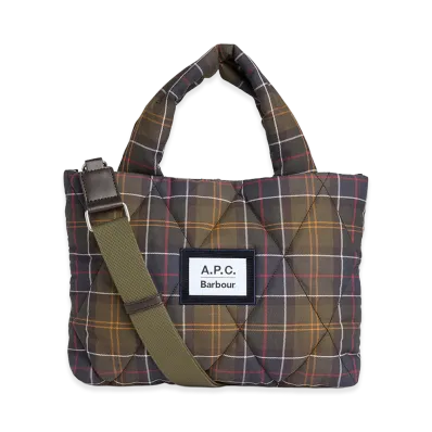 A.P.C. x Barbour Women's Quilted Crossbody Bag "Green"
