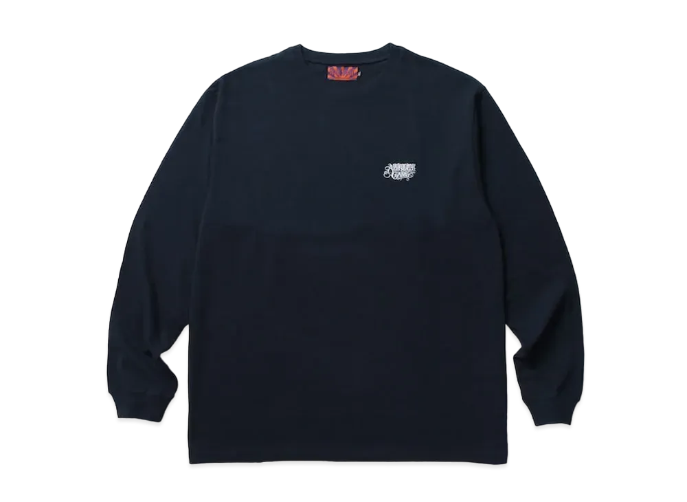 APHRODITEGANG Classic Logo Embroidery L/S Tee "Navy"