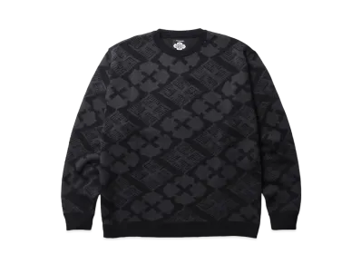 APHRODITEGANG Gakkin x Bud Spool Jacquard Crew Neck Sweater "Black"