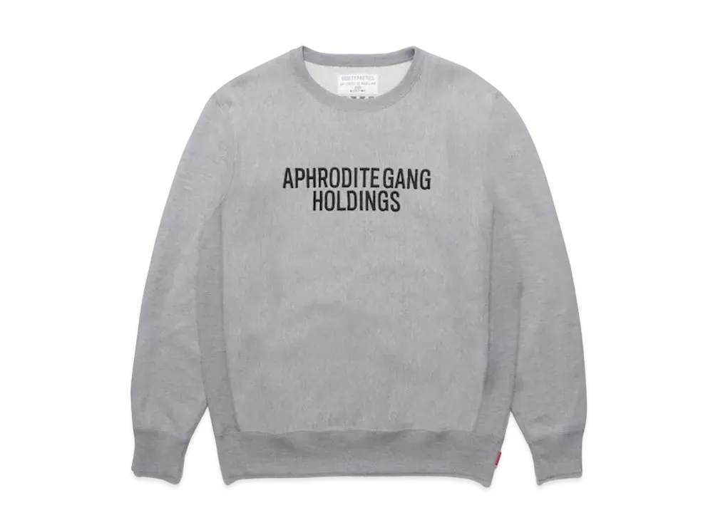 APHRODITEGANG Wacko Maria x Bud Spool Heavy Weight Crew Neck Sweater Shirt "Grey"