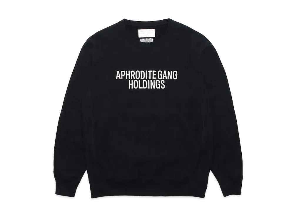 APHRODITEGANG Wacko Maria x Bud Spool Heavy Weight Crew Neck Sweater Shirt "Black"