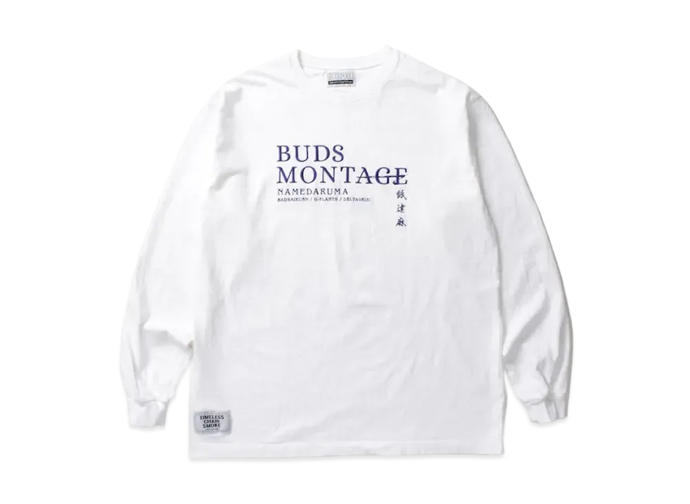 APHRODITEGANG Bud Spool Buds Montage L/S Tee "White/Navy"