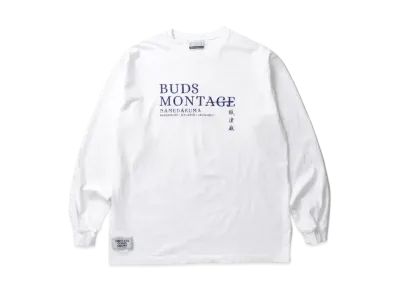 APHRODITEGANG Bud Spool Buds Montage L/S Tee "White/Navy"