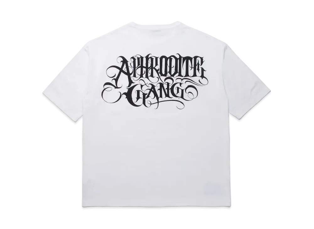 APHRODITEGANG Bud Spool Back ClassicLogo Print S/S Pocket Tee "White"