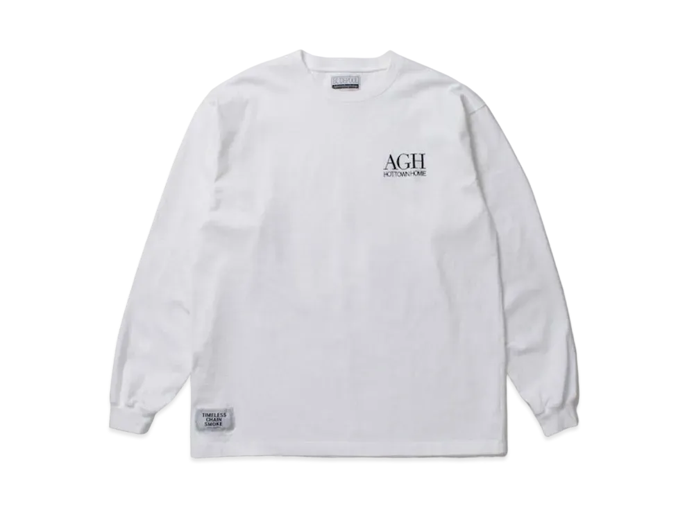 APHRODITEGANG AGH Hottownhomie One Point Embroidery L/S Tee "White"