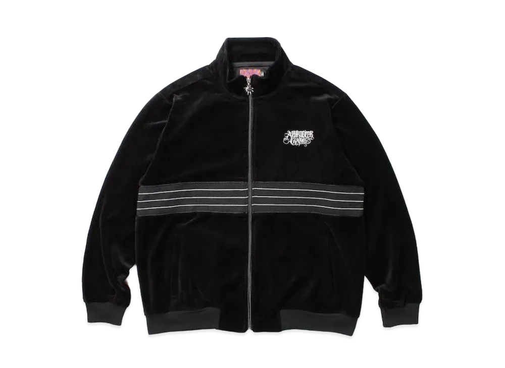 APHRODITEGANG Velour Jersey Track Jacket "Black"