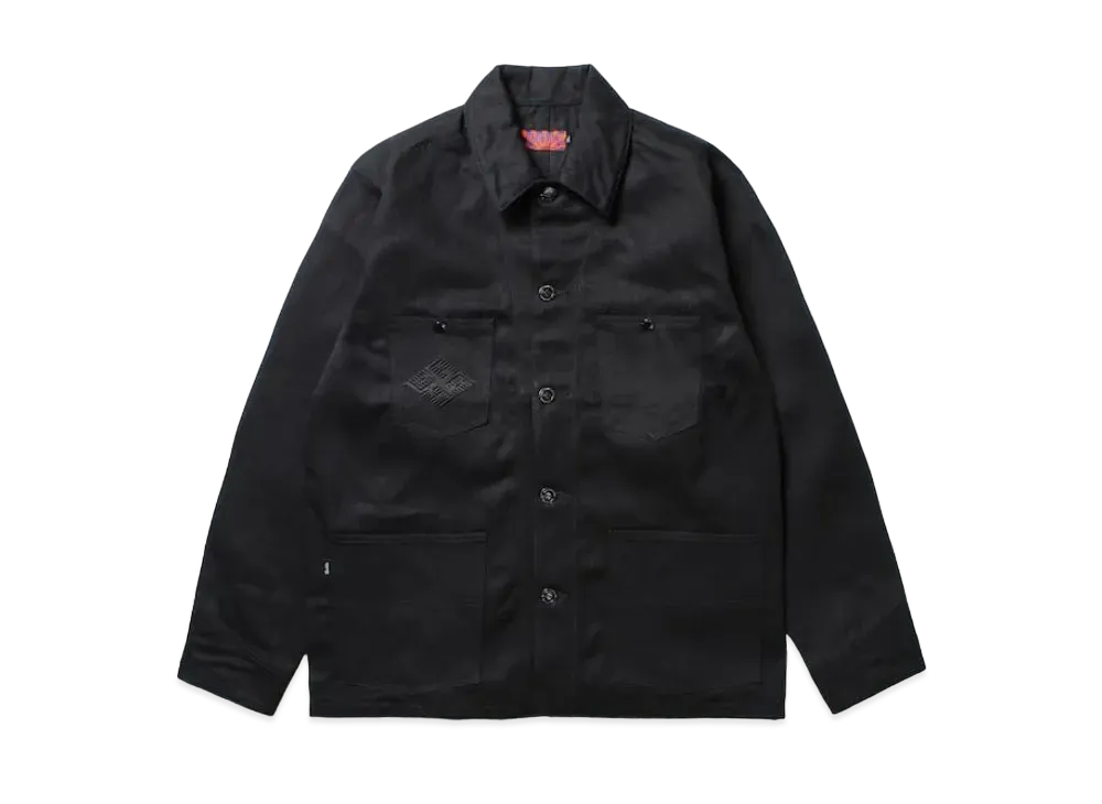 APHRODITEGANG Hemp Logo Denim Jacket "Black"