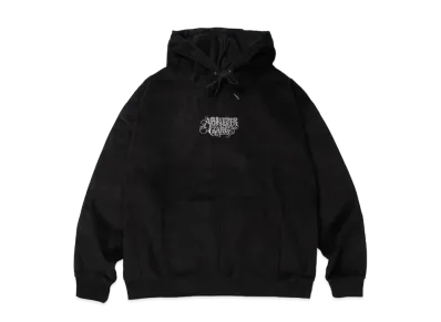 APHRODITEGANG Classic Logo Corduroy Hooded Shirt "Black Silver"