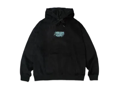 APHRODITEGANG Classic Logo Corduroy Hooded Shirt "Black Blue"