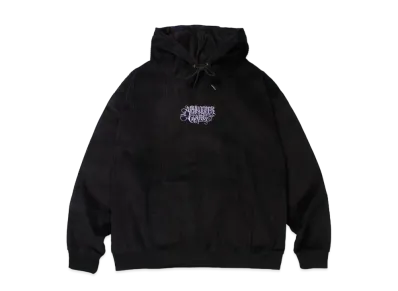APHRODITEGANG Classic Logo Corduroy Hooded Shirt "Black Purple"