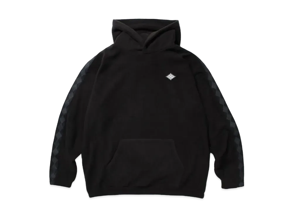 APHRODITEGANG Asakamon Side Striped Fleece Hooded Shirt "Black"