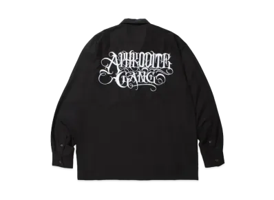 APHRODITEGANG Classic Logo L/S Open Collar Shirt "Black White"
