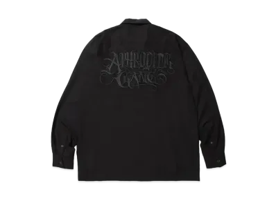 APHRODITEGANG Classic Logo L/S Open Collar Shirt "Black"