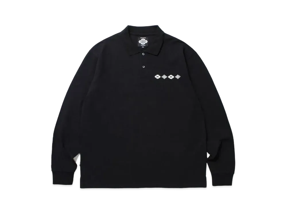 APHRODITEGANG Gakkin x Budspool Kabatsukamon L/S Polo Shirt "Black"