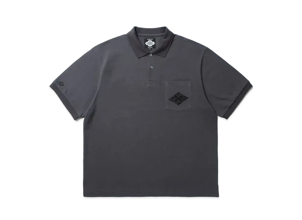 APHRODITEGANG Gakkin x Budspool Kabatsukamon S/S Polo Shirt "Charcoar"