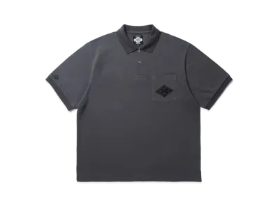 APHRODITEGANG Gakkin x Budspool Kabatsukamon S/S Polo Shirt "Charcoar"