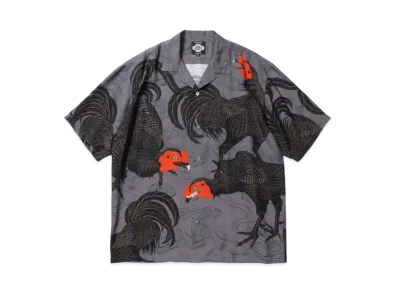 APHRODITEGANG Gakkin x Budspool Uzushamo Hawaiian Shirt "Charcoar"