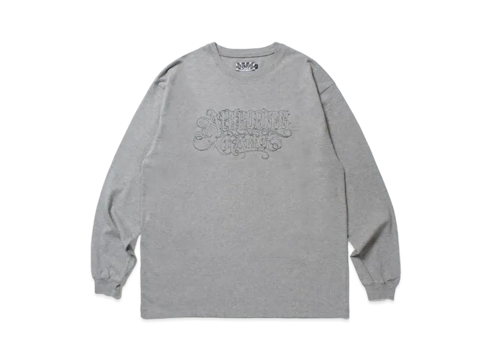 APHRODITEGANG Stitch Classic Logo L/S Tee "Grey"