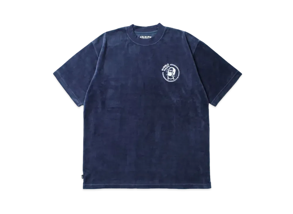 APHRODITEGANG Bubble Hash Velour S/S Tee "Navy"