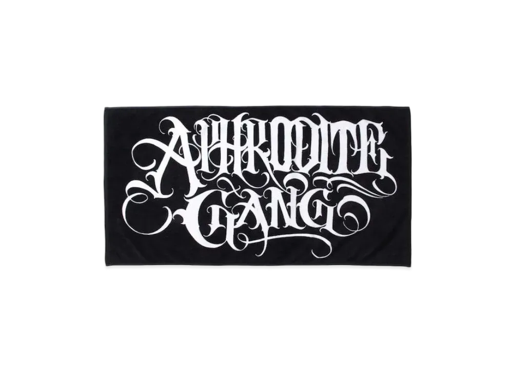 APHRODITEGANG Classic Logo Beach Towel "Black"
