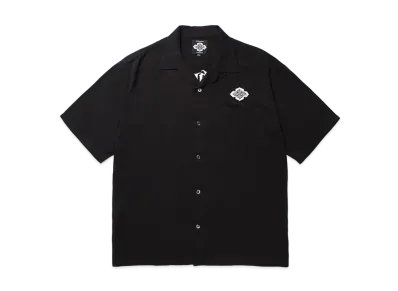 APHRODITEGANG Gakkin x Budspool Open Collar Shirt "Black"