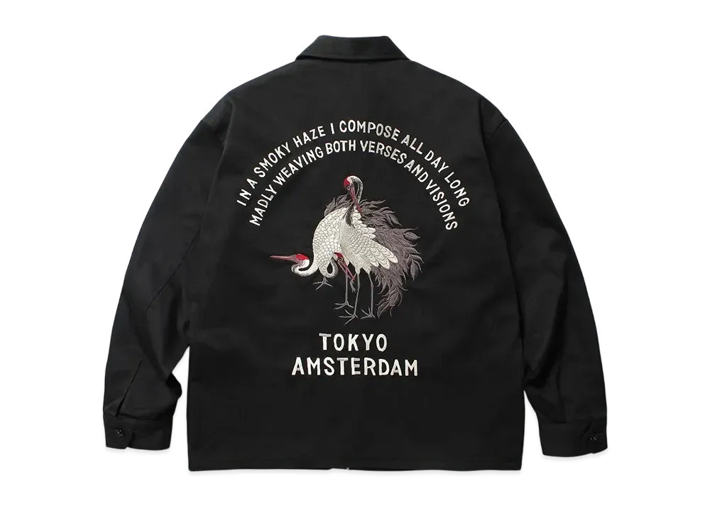 APHRODITEGANG Gakkin x Budspool Red Eyed Crane Vietnam Jacket "Black"