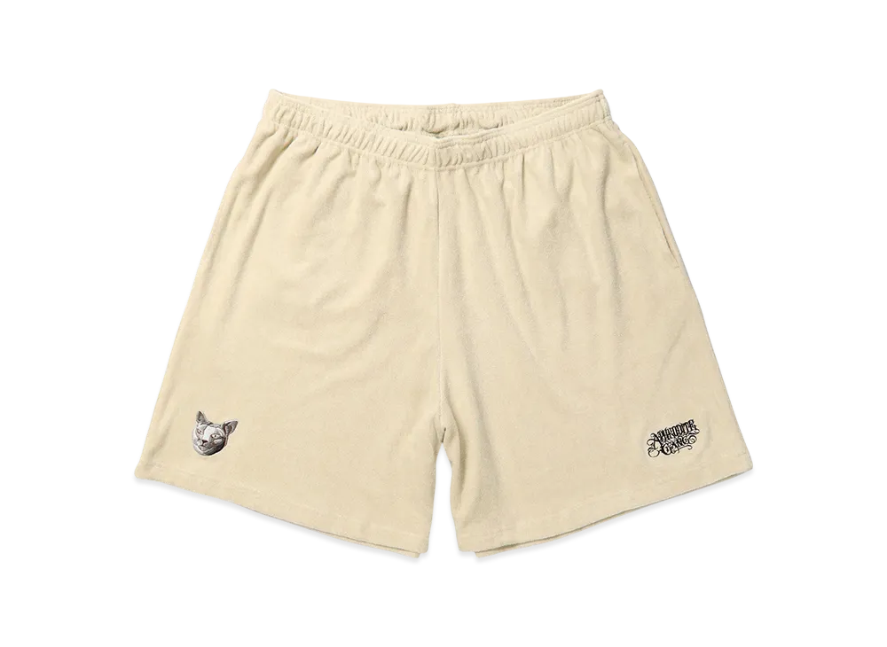 APHRODITEGANG Ryu Embroidery Pile Shorts "Off White"