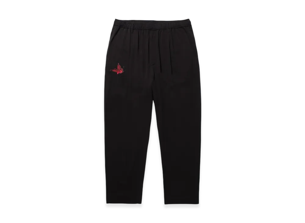 APHRODITEGANG GAKKIN x BUDSPOOL One-Point Embroidery Easy Trousers "Black"