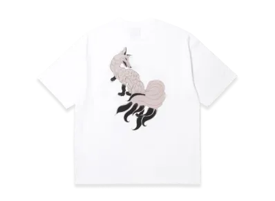 APHRODITEGANG GAKKIN x BUDSPOOL Classic Logo S/S Tee (White Fox Back Print) "White"