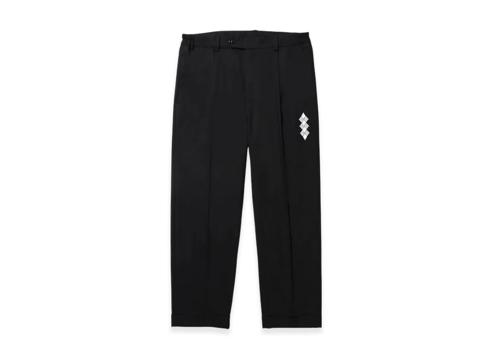 APHRODITEGANG GAKKIN x BUDSPOOL Hemp Wool Tuck Trousers "Black"