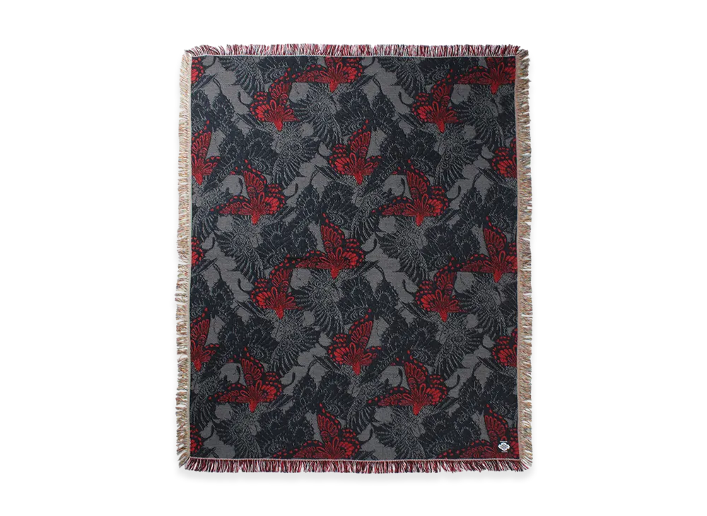 APHRODITEGANG GAKKIN x BUDSPOOL Jacquard Rug "Black/Red"