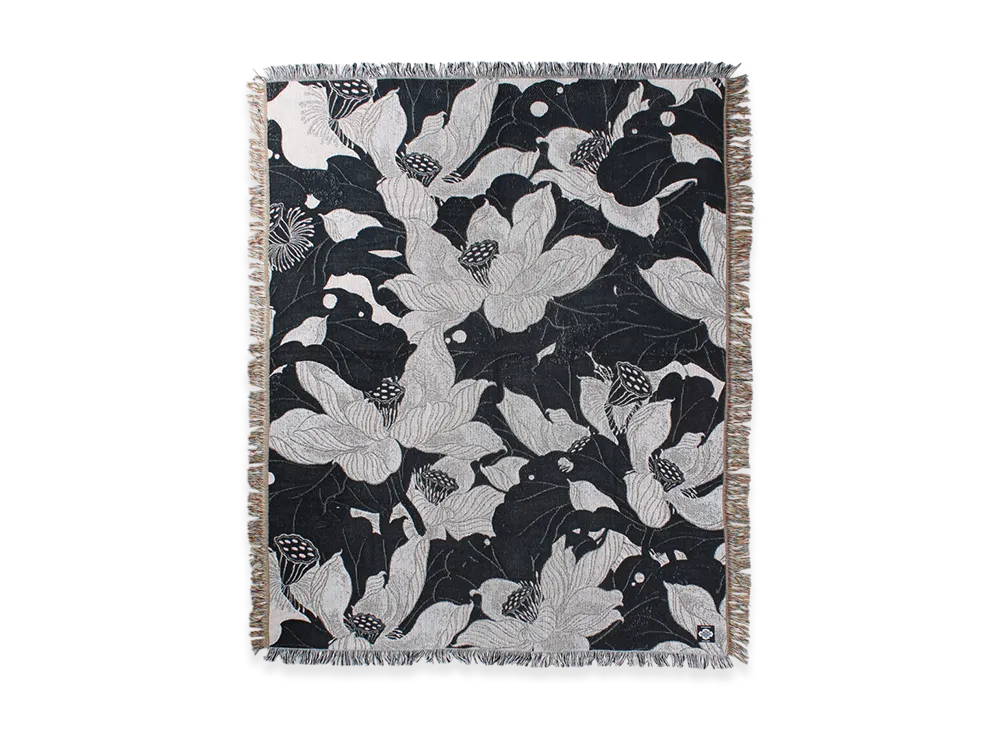 APHRODITEGANG GAKKIN x BUDSPOOL Jacquard Rug "Black/White"