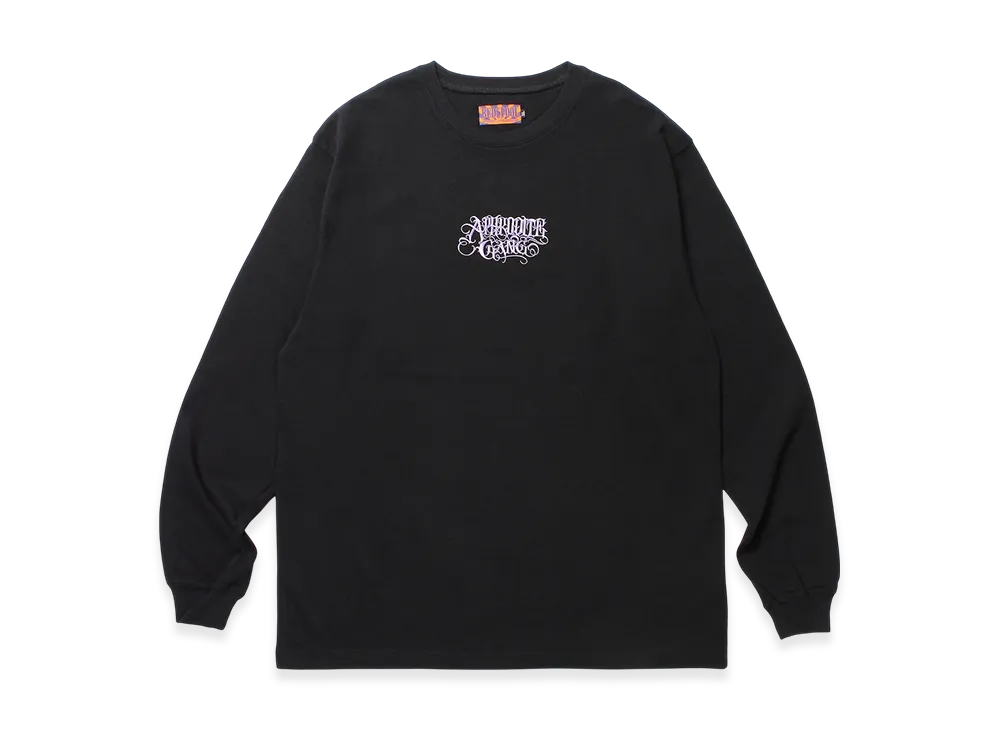 APHRODITEGANG Classic Logo Embroidery L/S Tee "Black/Purple"