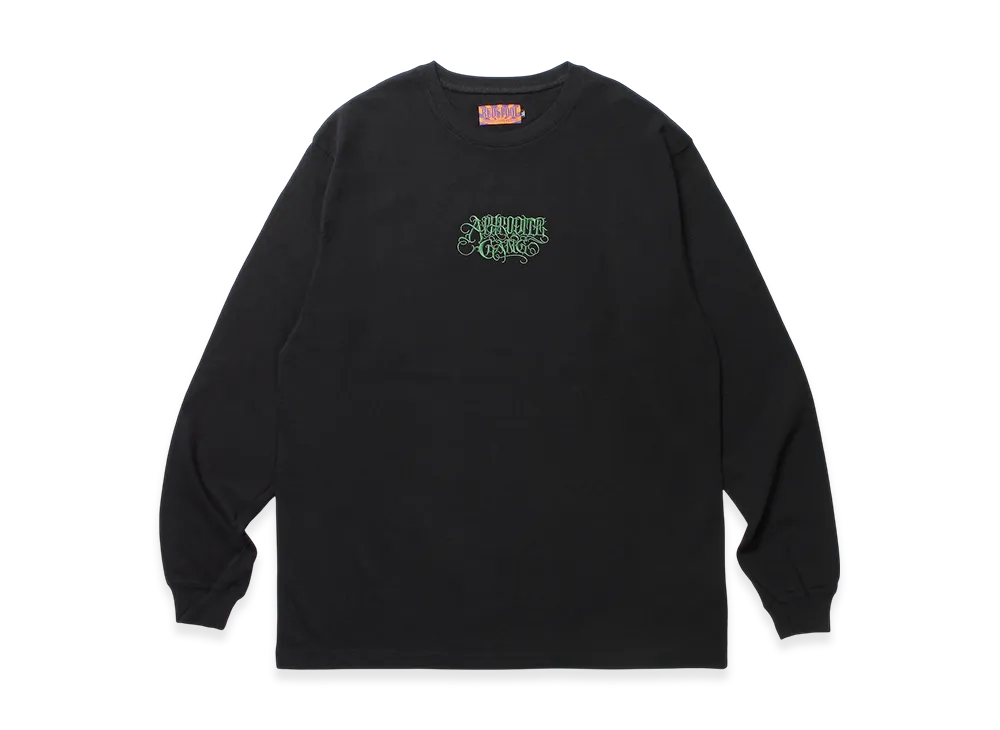 APHRODITEGANG Classic Logo Embroidery L/S Tee "Black/Green"