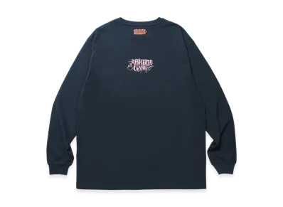 APHRODITEGANG Classic Logo Embroidery L/S Tee "Navy/Pink"