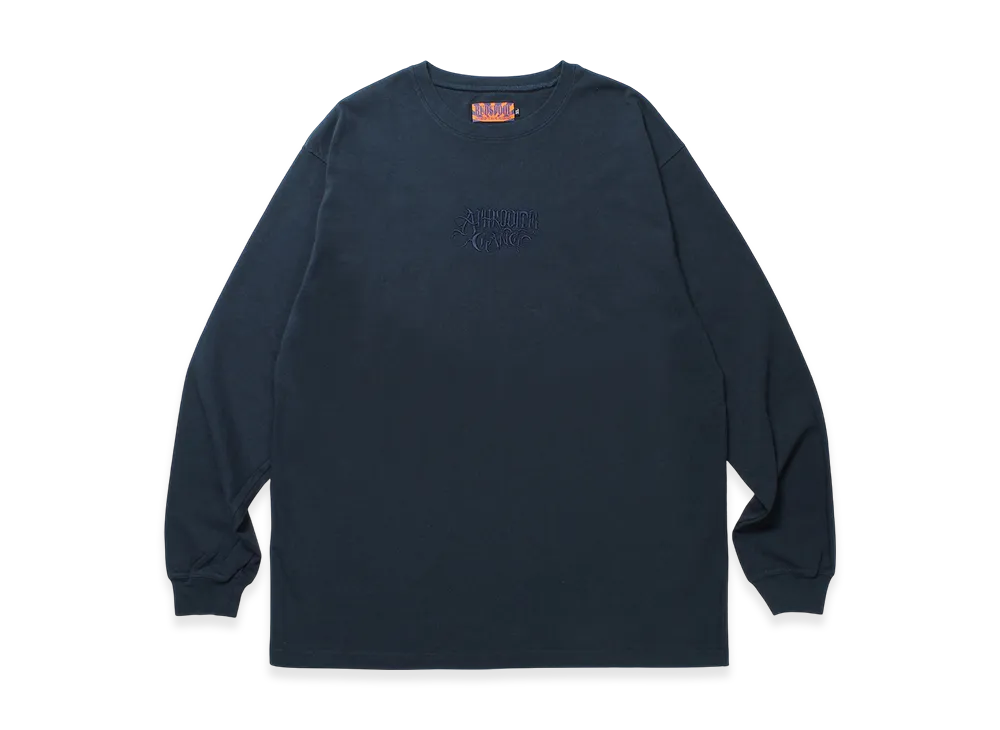 APHRODITEGANG Classic Logo Embroidery L/S Tee "Navy/Navy"