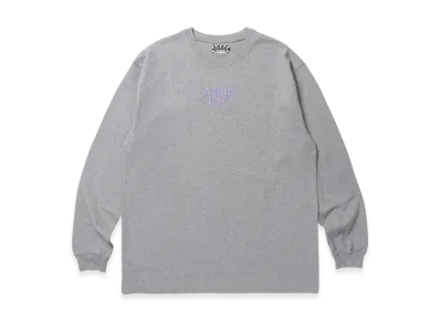 APHRODITEGANG Classic Logo Embroidery L/S Tee "Gray/Purple"