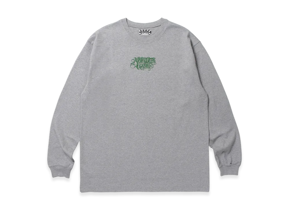 APHRODITEGANG Classic Logo Embroidery L/S Tee "Gray/Green"