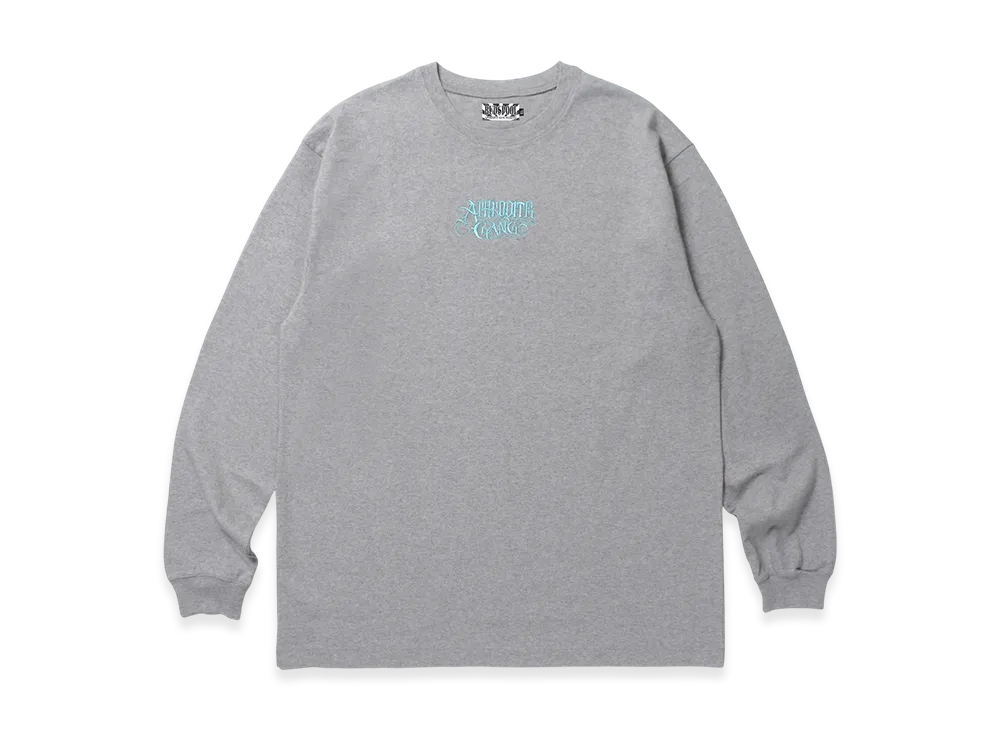 APHRODITEGANG Classic Logo Embroidery L/S Tee "Gray/Blue"