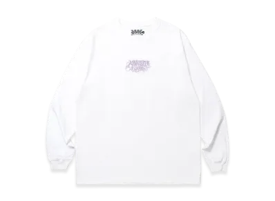 APHRODITEGANG Classic Logo Embroidery L/S Tee "White/Purple"