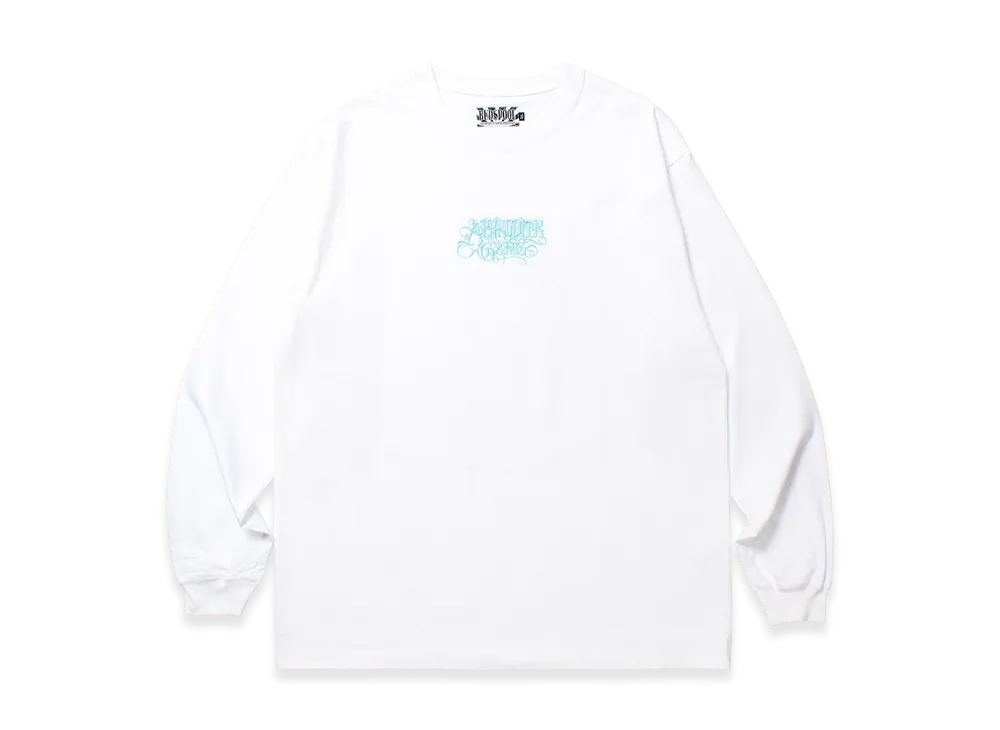 APHRODITEGANG Classic Logo Embroidery L/S Tee "White/Blue"