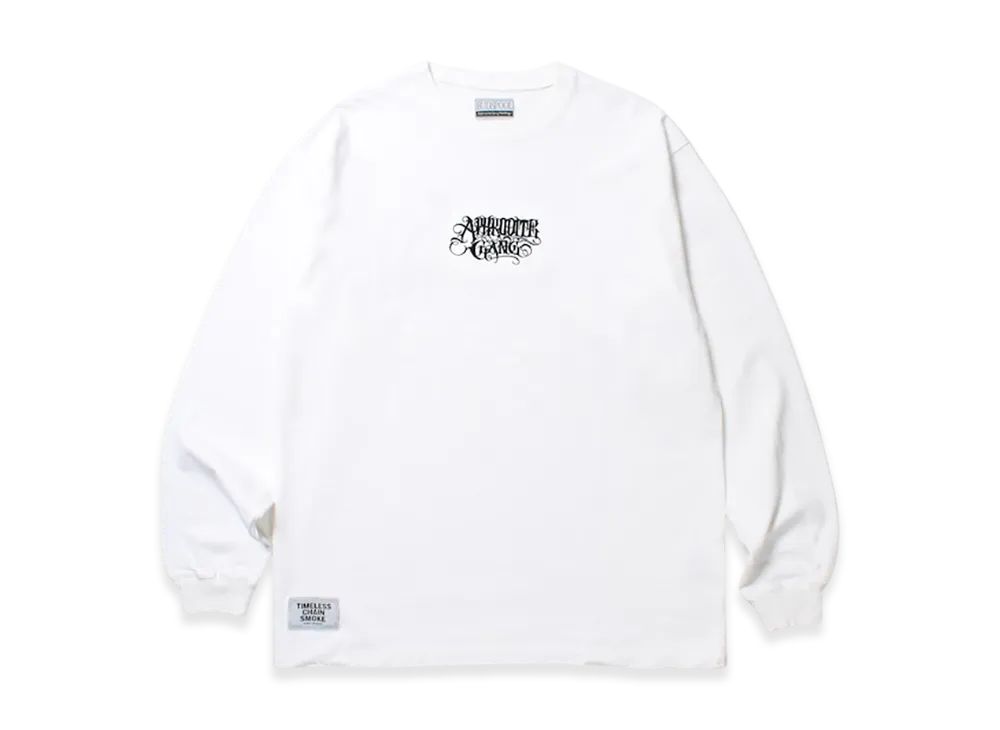 APHRODITEGANG Classic Logo Embroidery L/S Tee "White/Black"
