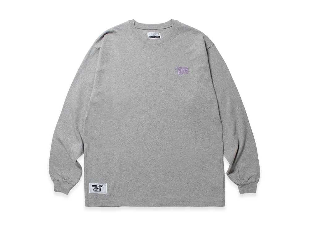 APHRODITEGANG Mini Classic Logo Embroidery L/S Tee "Gray/Purple"
